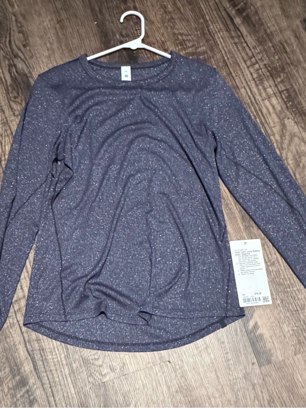 Lululemon Hold Tight Long-Sleeve Shirt *Sparkle - Atmospheric Purple/Silver